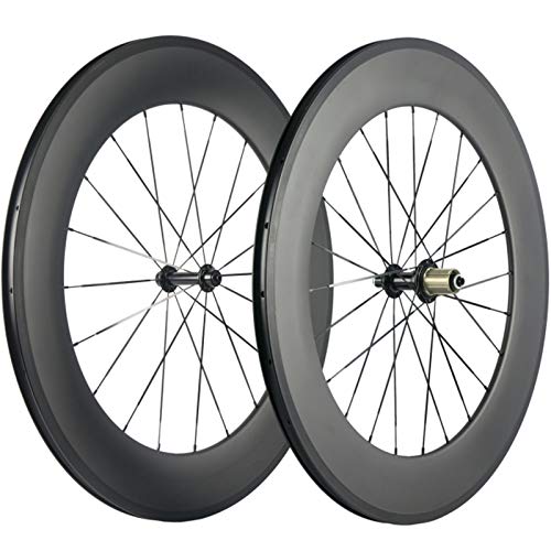 美品 超軽量700Cカーボンクリンチャーホイール前後セット 21mmワイドリム Amazon | ホイールカーボン 700C リム 50C 60C 88C 25幅 ハプ